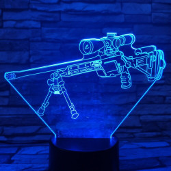 Mesterlövész puska  7 színű 3D led lámpa