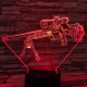 Mesterlövész puska  7 színű 3D led lámpa