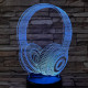 Fejhallgató 7 színű 3D led lámpa