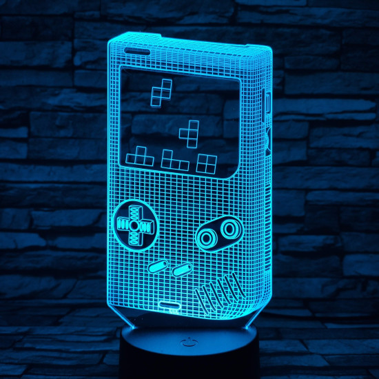 Tetrisz 7 színű  3D led lámpa