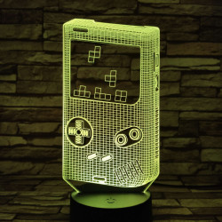 Tetrisz 7 színű  3D led lámpa
