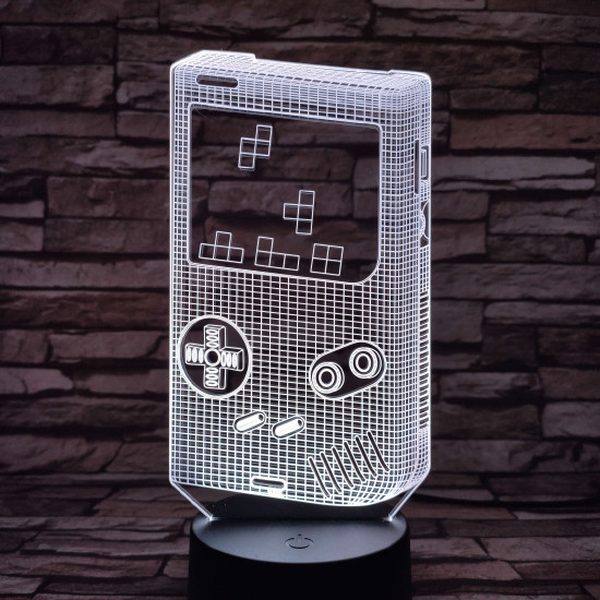 Tetrisz 7 színű  3D led lámpa