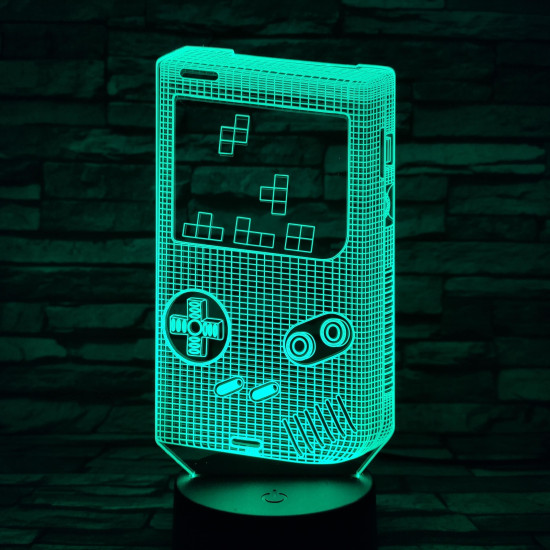 Tetrisz 7 színű  3D led lámpa