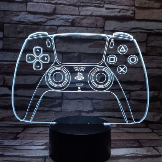 Kontroller 7 színű 3D led lámpa