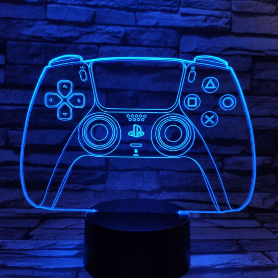 Kontroller 7 színű 3D led lámpa