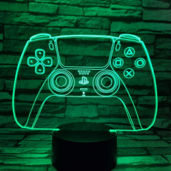 Kontroller 7 színű 3D led lámpa