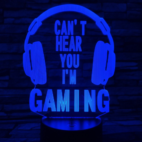 Gamer 7 színű 3D led lámpa