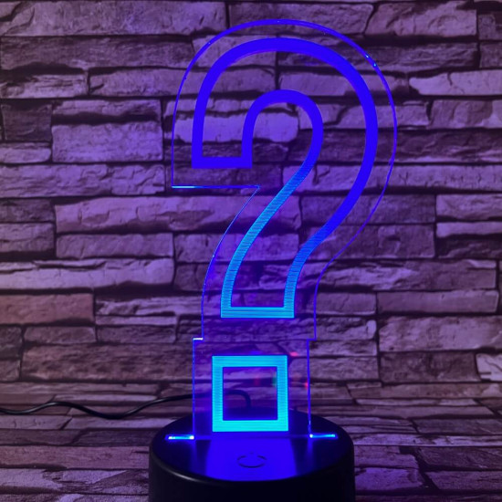 Kérdőjel 7 színű 3D led lámpa