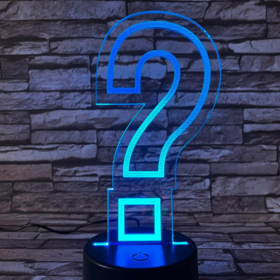 Kérdőjel 7 színű 3D led lámpa