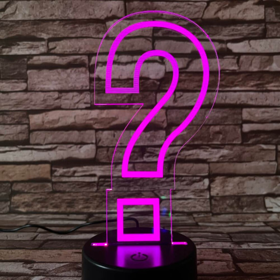 Kérdőjel 7 színű 3D led lámpa
