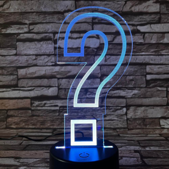 Kérdőjel 7 színű 3D led lámpa