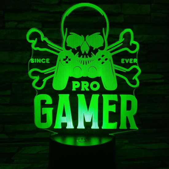 Gamer 7 színű 3D led lámpa