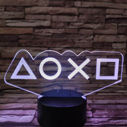 Játék ikonok 7 színű 3D led lámpa