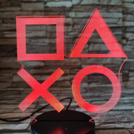 Konzol ikonok 7 színű 3D led lámpa