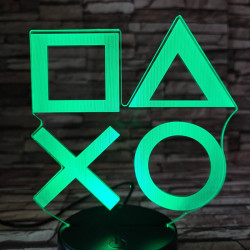 Konzol ikonok 7 színű 3D led lámpa