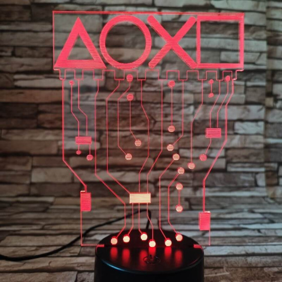 Indulhat a játék 7 színű 3D led lámpa