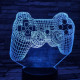 Kontroller 7 színű 3D led lámpa
