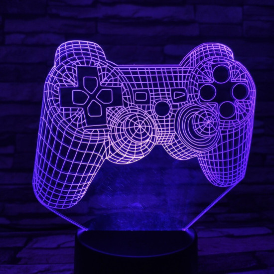 Kontroller 7 színű 3D led lámpa