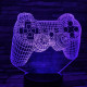 Kontroller 7 színű 3D led lámpa