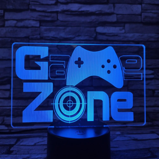 Game Zone 7 színű 3D led lámpa
