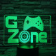 Game Zone 7 színű 3D led lámpa