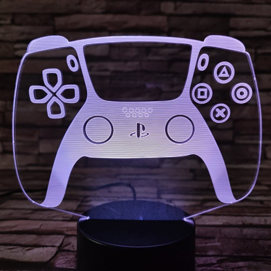 Kontroller Ps5 7 színű 3D led lámpa