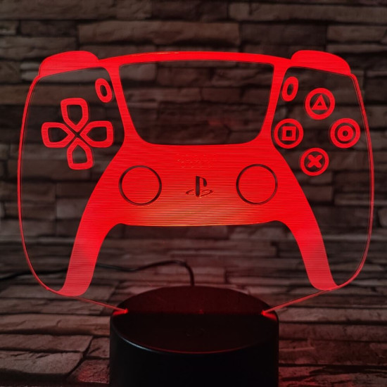 Kontroller Ps5 7 színű 3D led lámpa