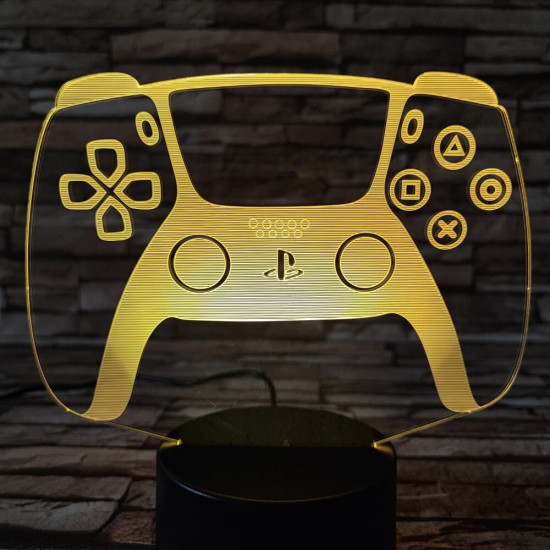 Kontroller Ps5 7 színű 3D led lámpa