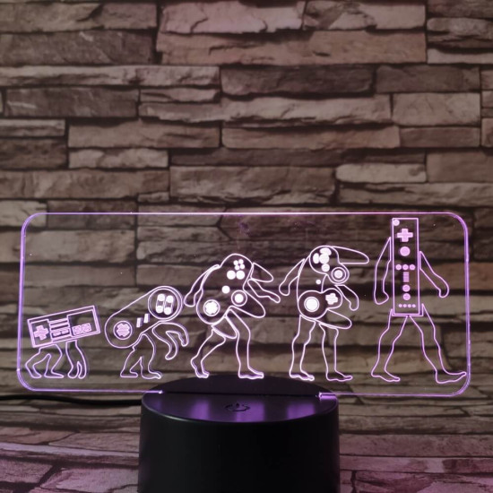 Konzol evolúció 7 színű 3D led lámpa