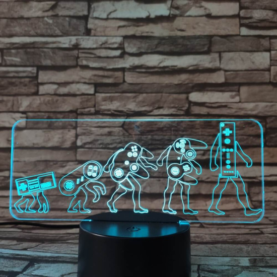 Konzol evolúció 7 színű 3D led lámpa