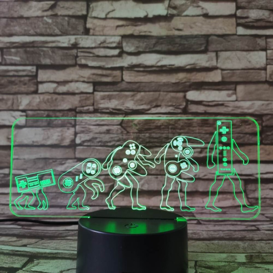 Konzol evolúció 7 színű 3D led lámpa