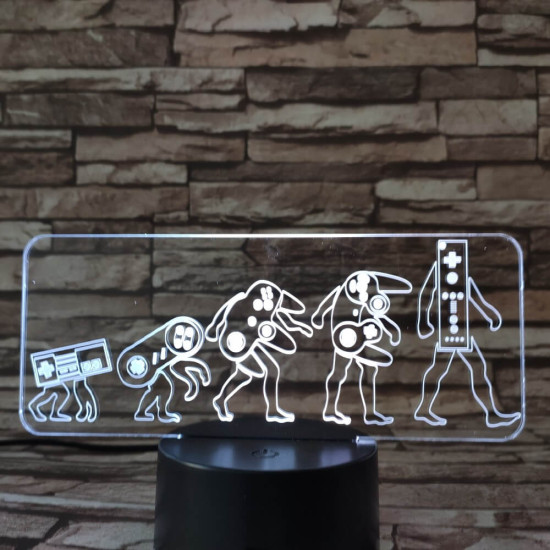 Konzol evolúció 7 színű 3D led lámpa