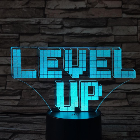 Level up 7 színű 3D led lámpa