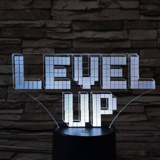 Level up 7 színű 3D led lámpa