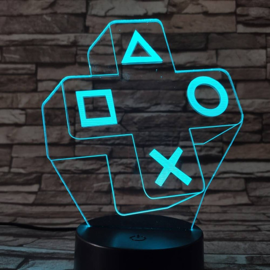 Konzolvilág 7 színű 3D led lámpa