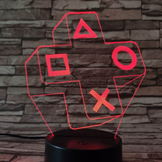 Konzolvilág 7 színű 3D led lámpa