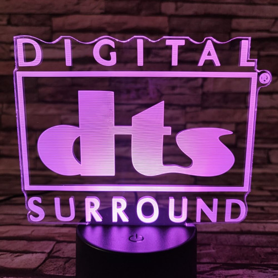 DTS 7 színű 3D led lámpa