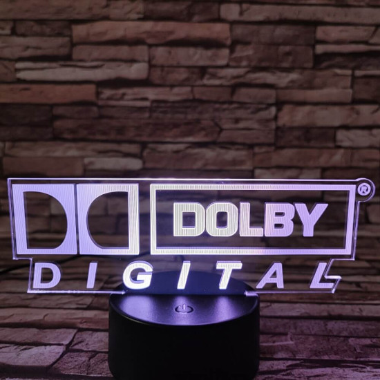 Dolby Digital 7 színű 3D led lámpa