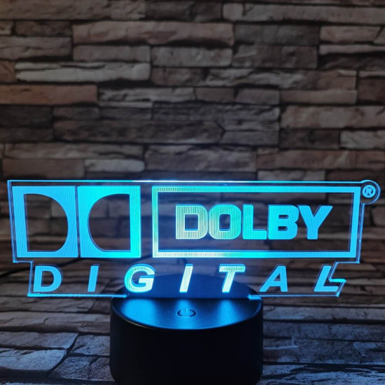Dolby Digital 7 színű 3D led lámpa