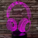 Fülhallgató 2 7 színű 3D led lámpa