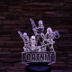 Fortnite 7 színű 3D led lámpa