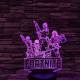 Fortnite 7 színű 3D led lámpa
