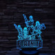 Fortnite 7 színű 3D led lámpa