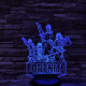 Fortnite 7 színű 3D led lámpa