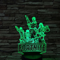 Fortnite 7 színű 3D led lámpa