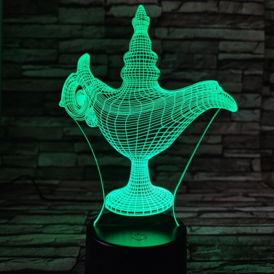 Csodalámpa 7 színű 3D led lámpa