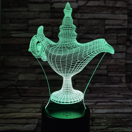 Csodalámpa 7 színű 3D led lámpa