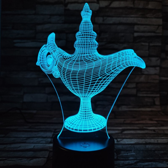 Csodalámpa 7 színű 3D led lámpa
