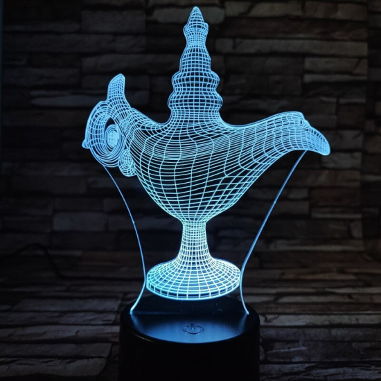 Csodalámpa 7 színű 3D led lámpa