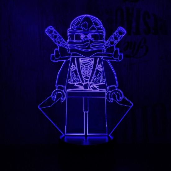Ninja  7 színű 3D led lámpa